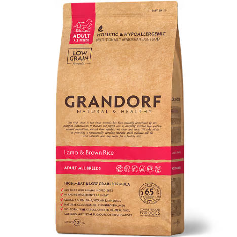 Grandorf Adult All Breeds Lamb&Rice — Сухой корм для взрослых собак всех пород,ягненок с рисом,3кг.