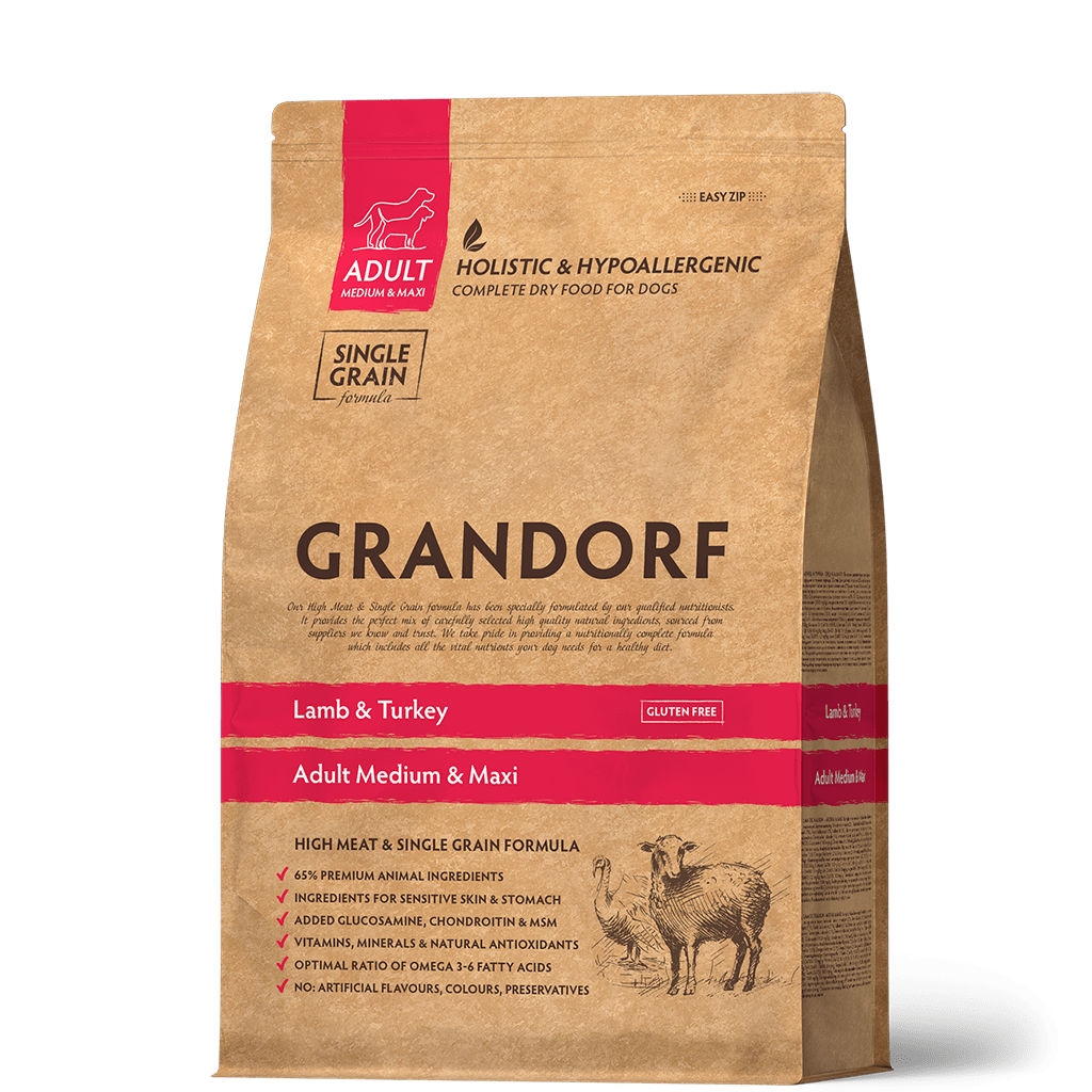 Grandorf Adult All Breeds Lamb&Turkey— Сухой корм для взрослых собак всех пород,ягненок и индейкой,1кг.