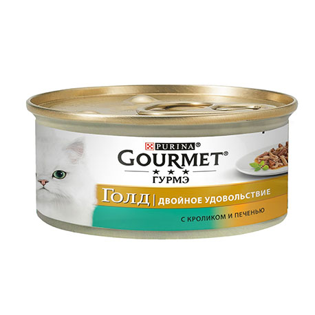 Влажный корм для кошек (С Кроликом и печенью) Gourmet Gold