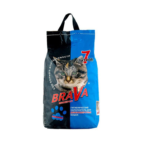 Впитывающий наполнитель BRAVA для длинношерстных кошек (7 л)
