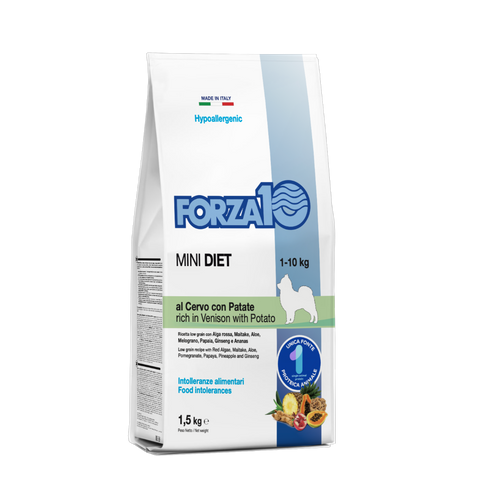 Forza 10 Adult Mini Diet Hypoallergenic - гипоаллергенный монопротеиновый корм для взрослых собак мелких пород,с олениной и картофелем,1,5кг. 