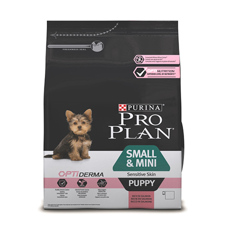 Purina Pro Plan Puppy Small&Mini для щенков мелких пород, лососем,3кг.