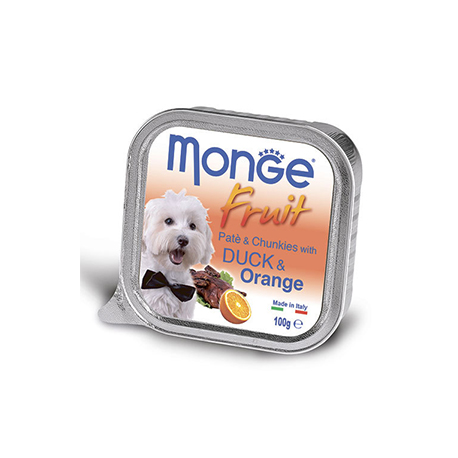 Консервы для собак мелких пород (паштет утка с апельсином) Fruit MONGE