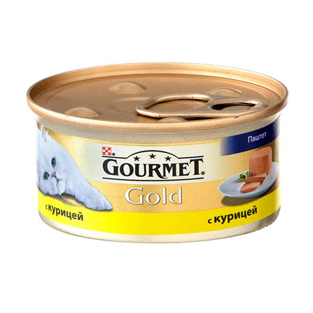 Влажный корм для кошек (Паштет с курицей) Gourmet Gold