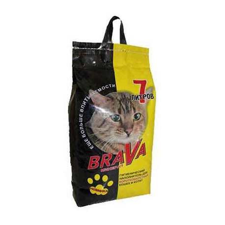 Впитывающий наполнитель BRAVA для короткошерстных кошек (7 л)