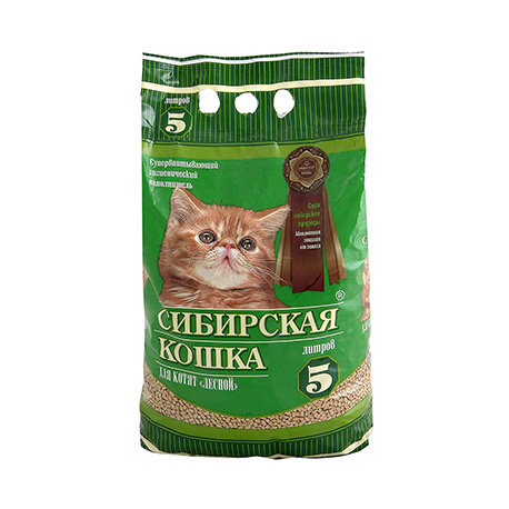 Древесный наполнитель Сибирская Кошка для котят (5 л)