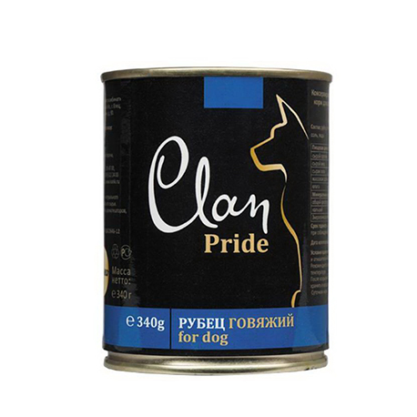 Clan Pride Влажный Корм для собак,говяжий рубец,340гр.