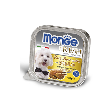 Консервы для собак мелких пород (паштет с курицей) Fresh MONGE