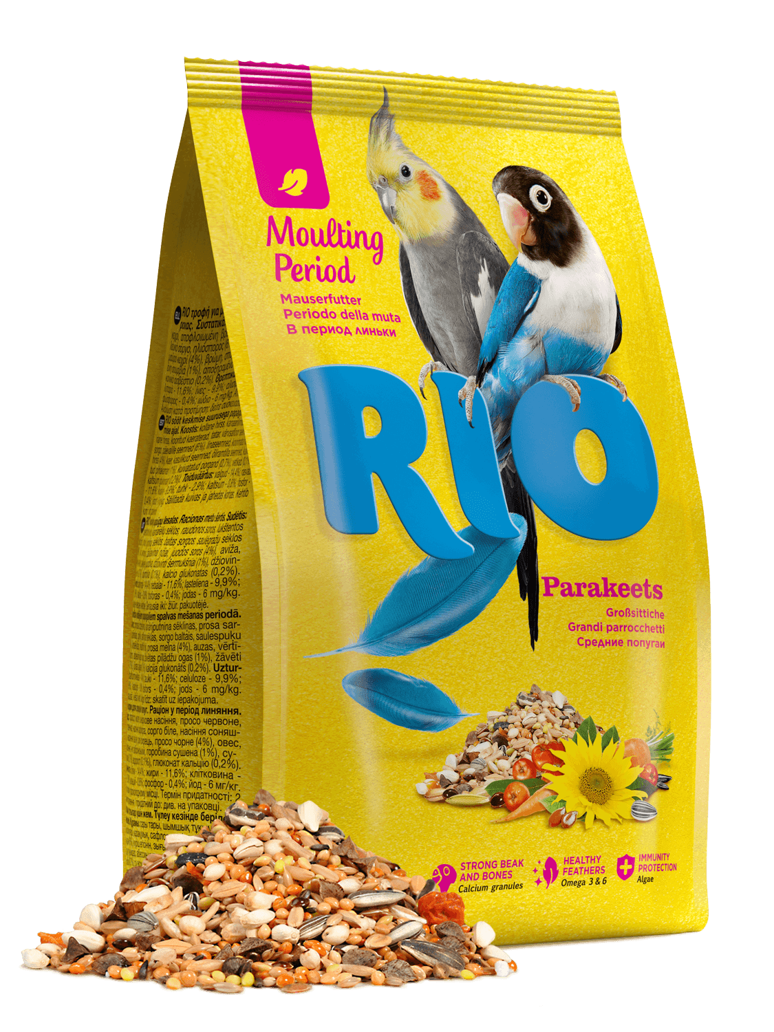 Rio Рацион в период линьки - корм для средних попугаев,1кг.