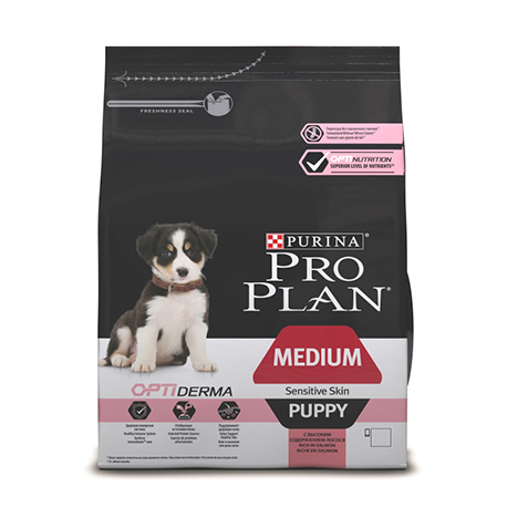 Purina Pro Plan Medium Puppy Сухой Корм для щенков средних пород,с лососем,12кг.