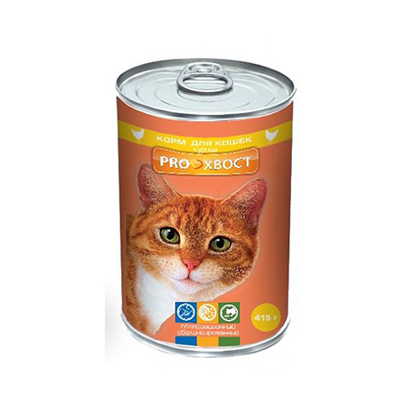 Консервы для кошек (с курицей) «Прохвост» (0,415 кг)