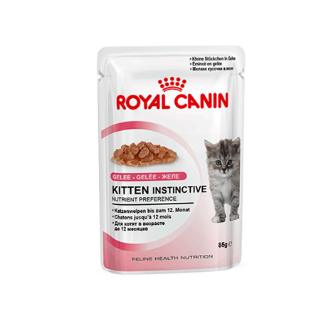 Влажный корм для котят с 4 до 12 месяцев. Royal Canin KITTEN INSTINCTIVE (в желе)