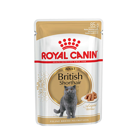 Royal Canin British Shorthair Adult Влажный Корм для взрослых кошек британской короткошертстной породы,в соусе.