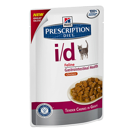 Диета для кошек при расстройствах пищеварительной системы Hill's Prescription Diet I/D с курицей (кусочки в соусе)
