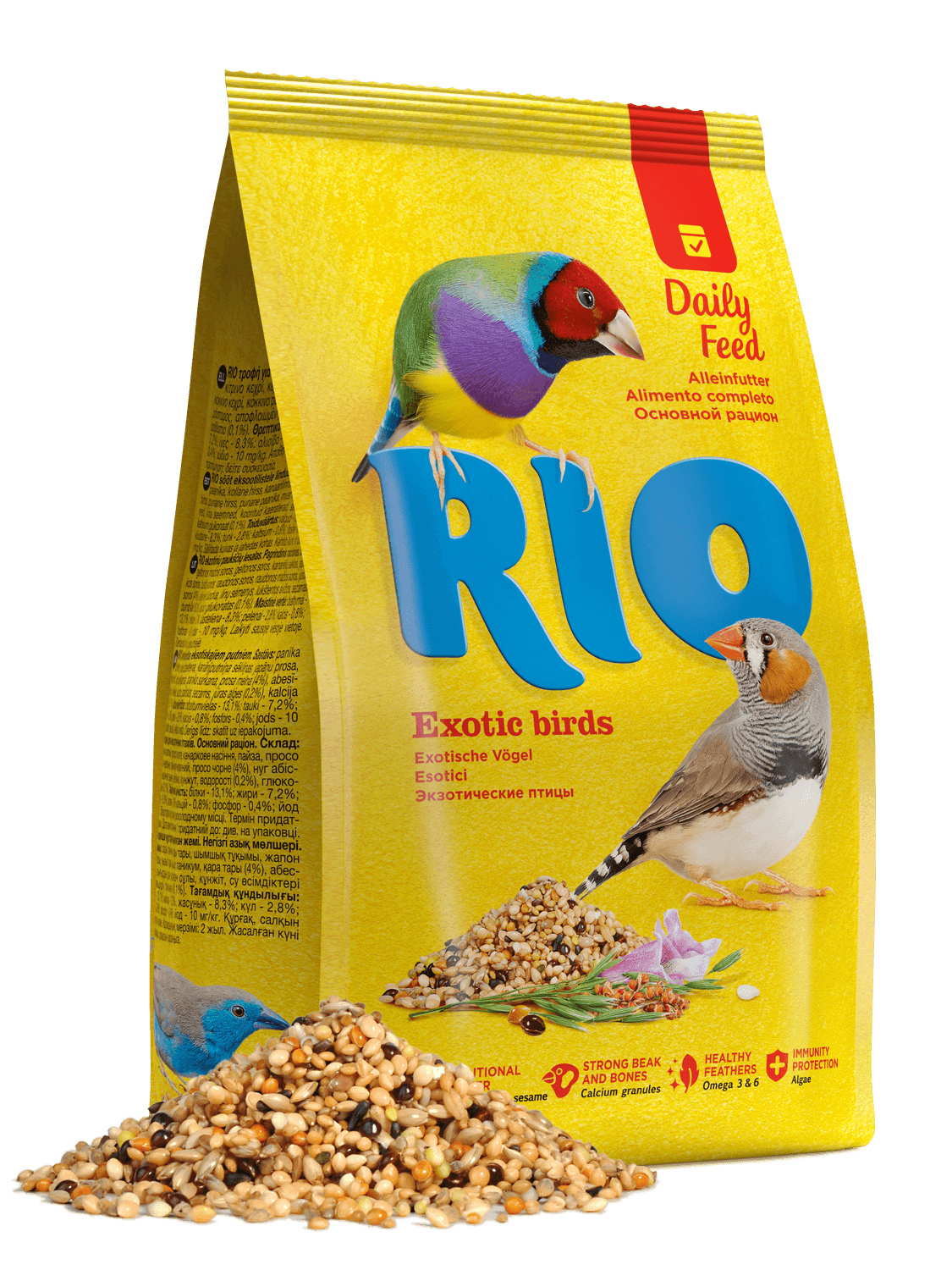 Rio Основной рацион - кормя для экзотических птиц,500гр.
