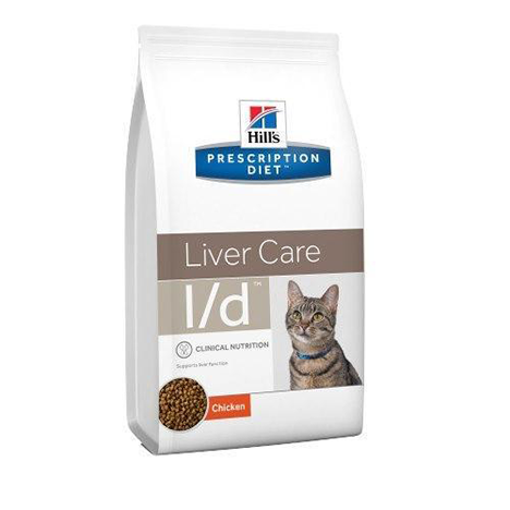Hill's Prescription Diet L/D Сухой Диетический Корм для взрослых кошек при заболеваниях печени,1,5кг.