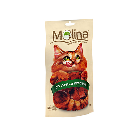Лакомства для кошек (утиные кусочки) Molina