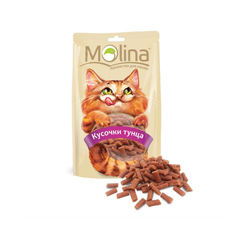 Лакомства для кошек (кусочки тунца) Molina