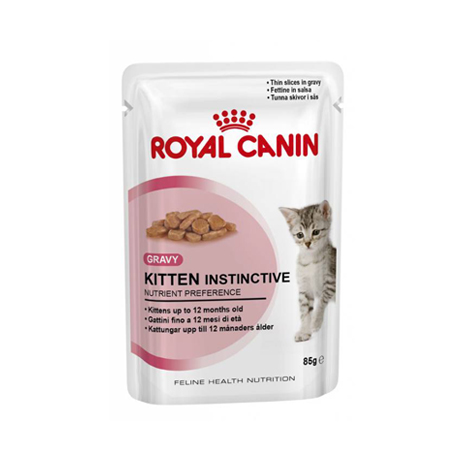 Влажный корм для котят с 4 до 12 месяцев. Royal Canin KITTEN INSTINCTIVE (в соусе)