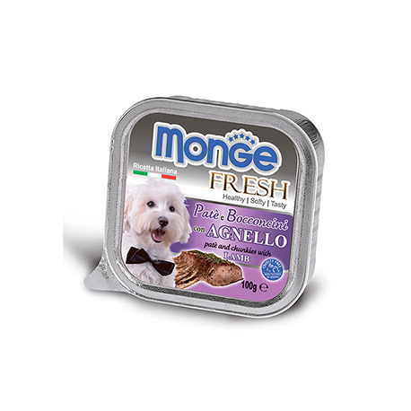 Консервы для собак мелких пород (паштет с ягненком) Fresh MONGE