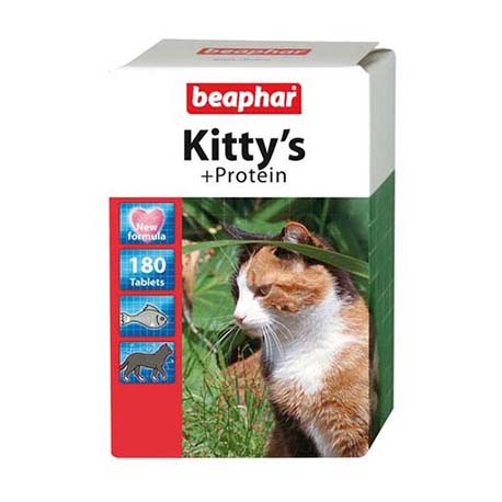 Витаминизированное лакомство для кошек Beaphar Kitty's Protein (180 таб.)
