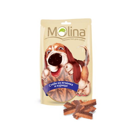 Лакомства для собак (стейк из ягненка и курицы) Molina