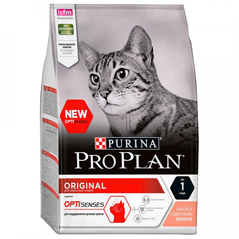 Purina Pro Plan Adult Сухой Корм для взрослых кошек лосось и рис,3кг.