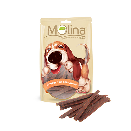 Лакомства для собак (нарезка из говядины) Molina