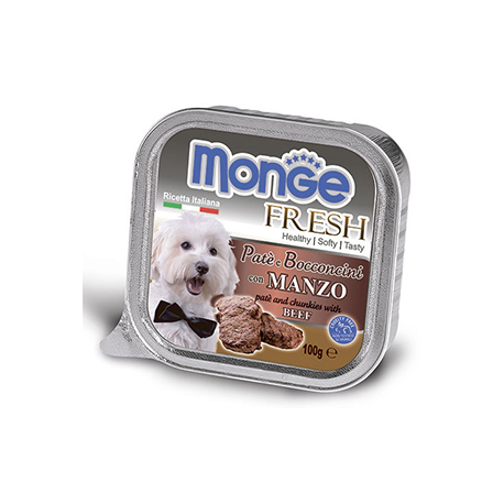 Консервы для собак мелких пород (паштет c говядиной ) Fresh MONGE