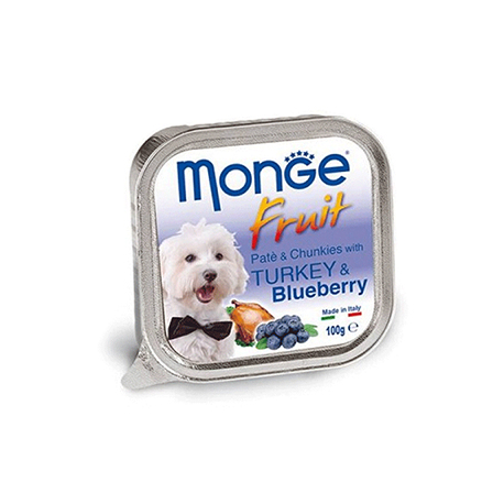 Консервы для собак мелких пород (паштет индейка с черникой) Fruit MONGE