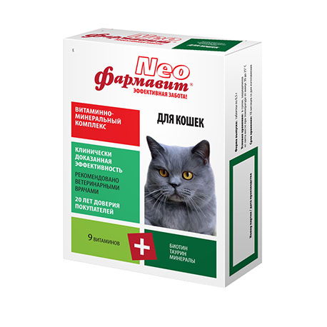 Витамины для взрослых кошек Фармавит Neo (60 таб.)