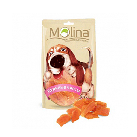 Лакомства для собак (куриные чипсы) Molina