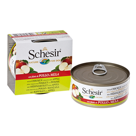 Влажный корм для собак SCHESIR цыпленок и яблоко (150 гр.)