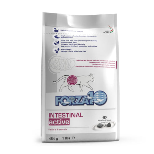 Forza10 Active Line Intestinal - ветеринарная диета для взрослых кошек при нарушениях работы ЖКТ,454гр.