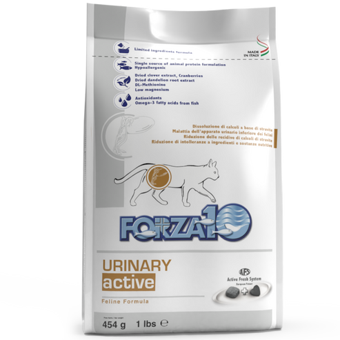 Forza10 Active Line Urinary - ветеринарная диета для взрослых кошек при заболеваниях мочевыводящих путей,454гр.