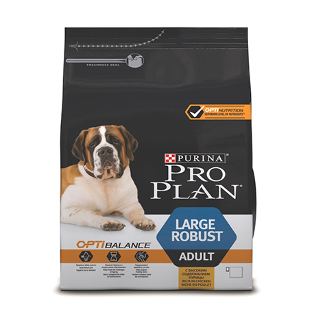 Purina Pro Plan Adult Large Robust Сухой Корм для взрослых собак крупных пород мощного телосложения с курицей и рисом,3кг.