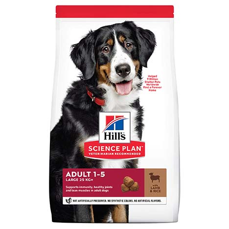 Hills Science Plan Adult large Breed Сухой Корм для взрослых собак крупных пород с ягненком и рисом,12кг.
